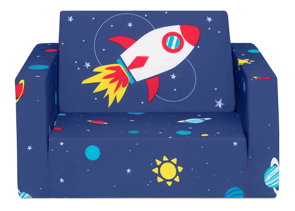 Spaceship Cozee Flip Out Chair - 2-in-1 Convertible Chair to Lounger for Kids