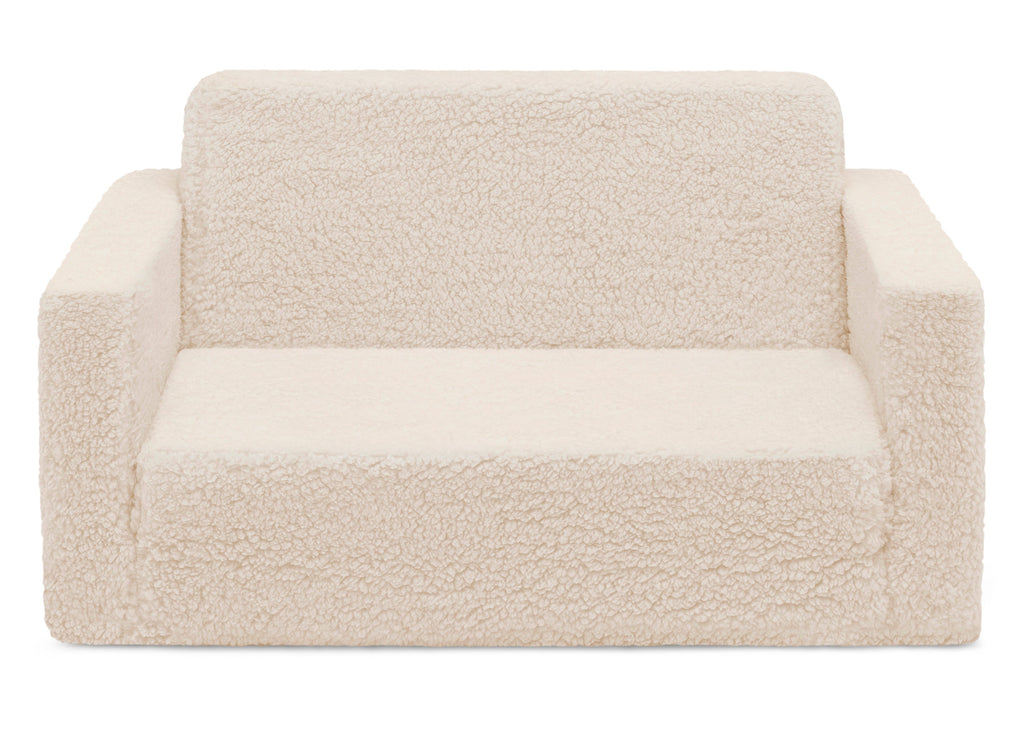 Cozee Flip-Out Sherpa 2-in-1 Convertible Sofa to Lounger for Kids