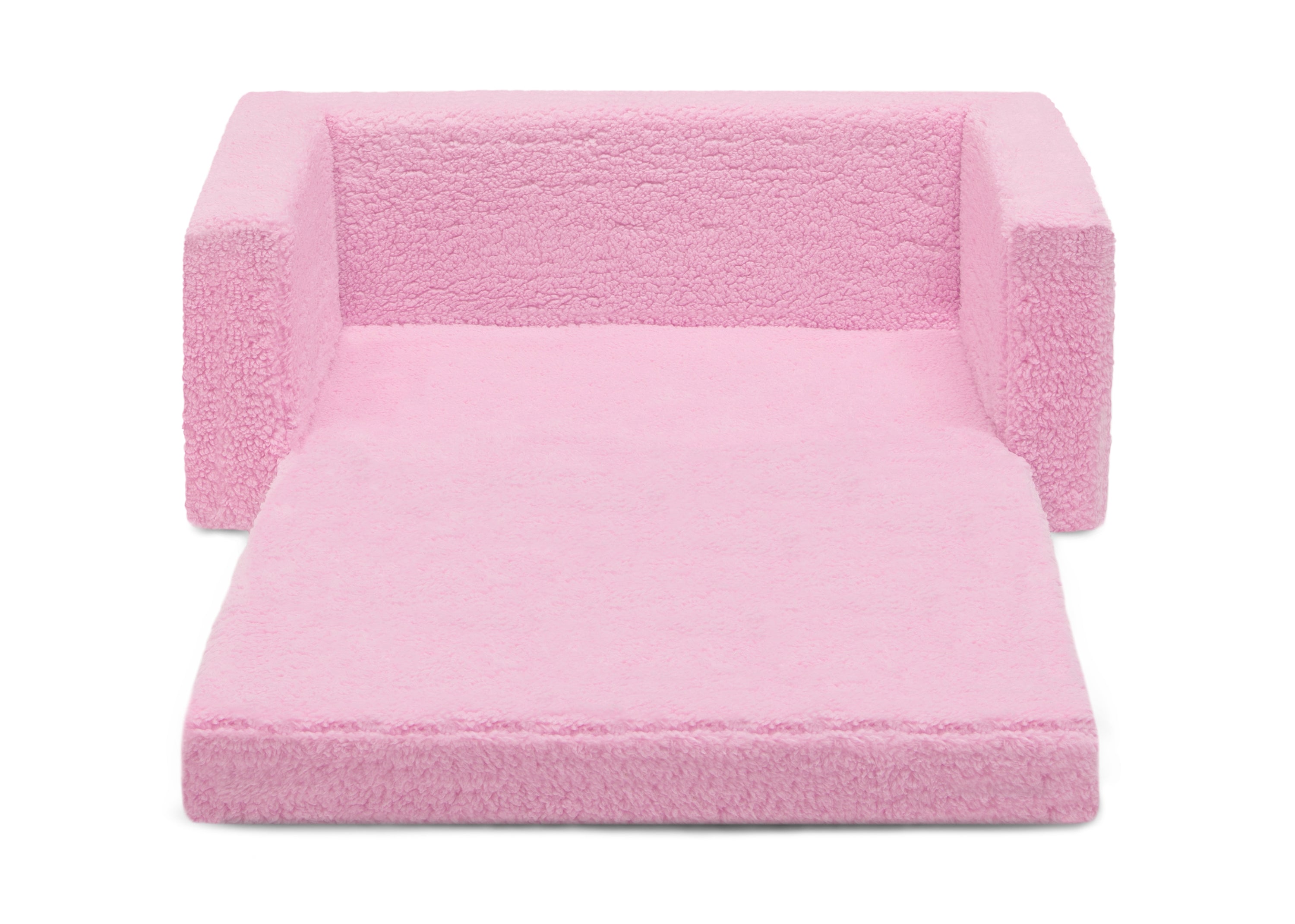 Cozee Flip-Out Sherpa 2-in-1 Convertible Sofa to Lounger for Kids