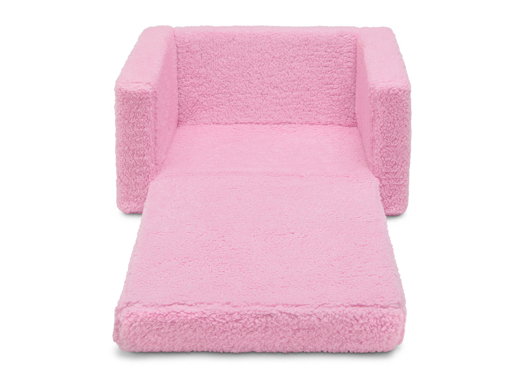 Personalized Cozee Flip-Out Sherpa 2-in-1 Convertible Chair to Lounger for Kids