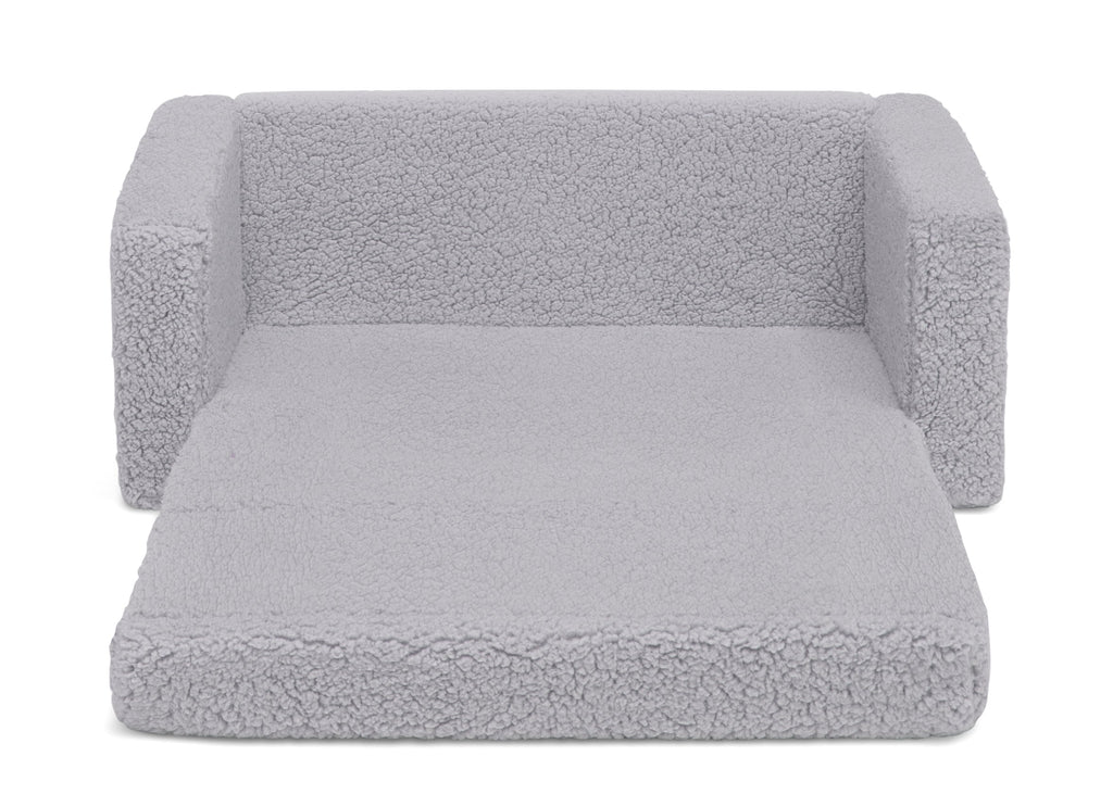 Cozee Flip-Out Sherpa 2-in-1 Convertible Sofa to Lounger for Kids
