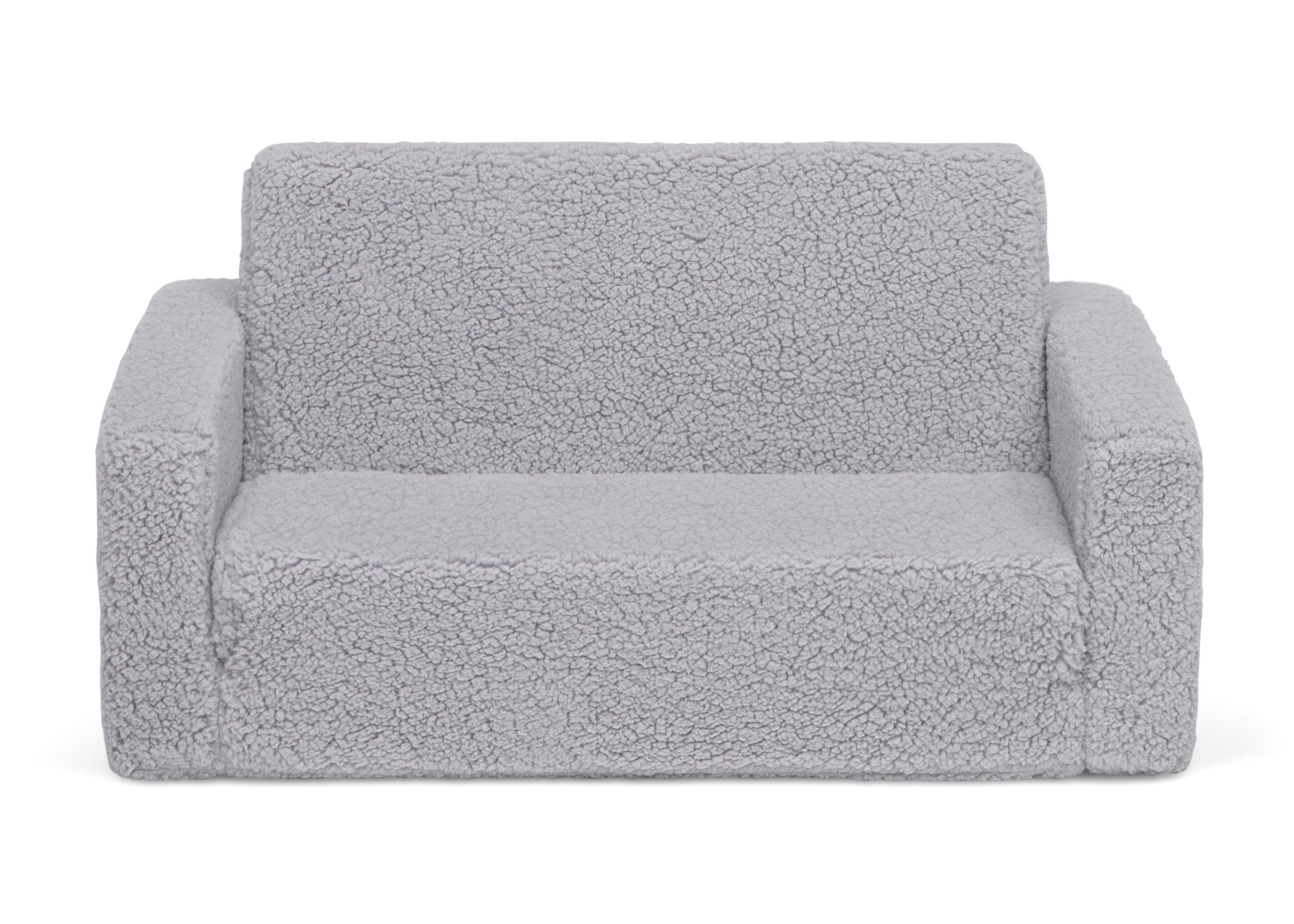 Cozee Flip-Out Sherpa 2-in-1 Convertible Sofa to Lounger for Kids