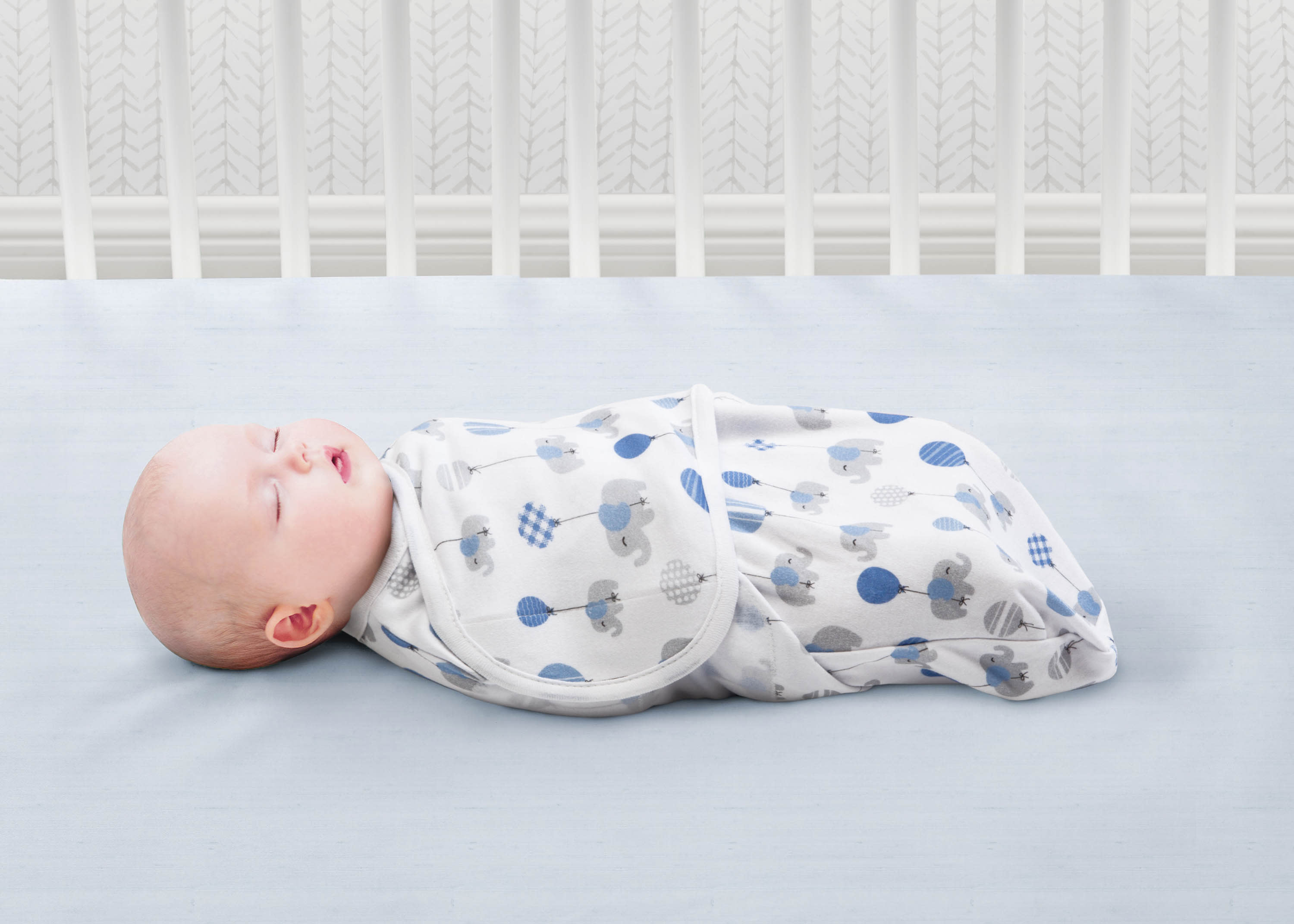 Little Lambs Adjustable Swaddle Wrap - Size Large, Fits Babies 3-6 Months/14-18 lbs., 4-Pack